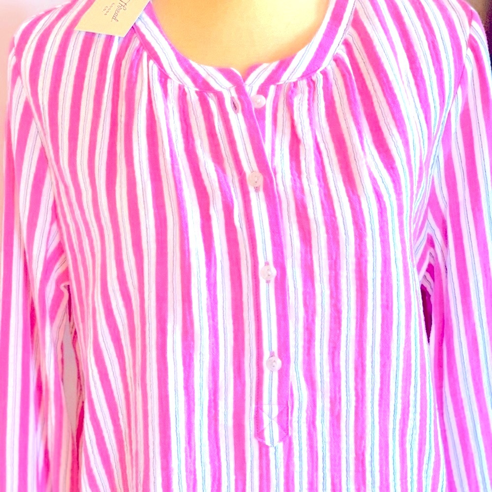 New Universal Thread 100% LIGHT Cotton top Blouse fits XL 42 pit to pit see⬇️